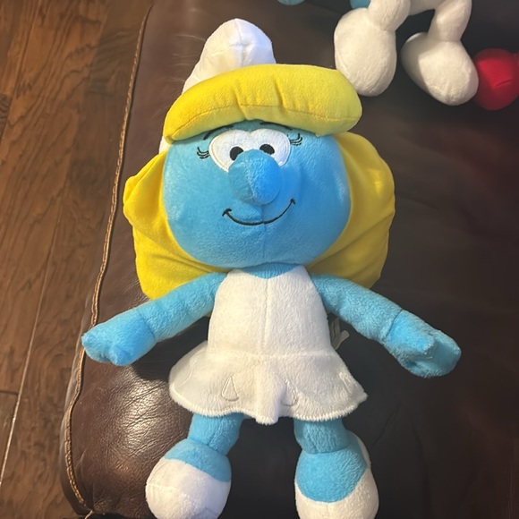 The Smurfs|3pc. Bundle-Papa Smurf, Smurfette & Happy Smurf - 2010 Nanco Plush - Picture 5 of 7